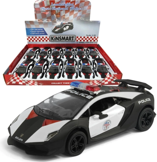 Modello in metallo dell’auto Lamborghini Sesto Elemento Police 1:38