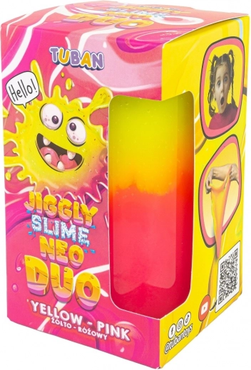 Tuban jiggly slime neo duo bicolore 430 g giallo-rosa