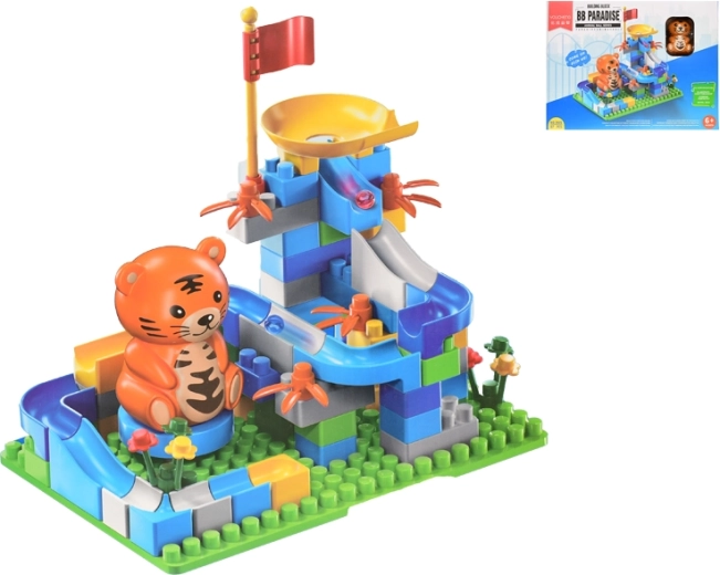 Set di costruzione con pista e animaletto, 87 pezzi