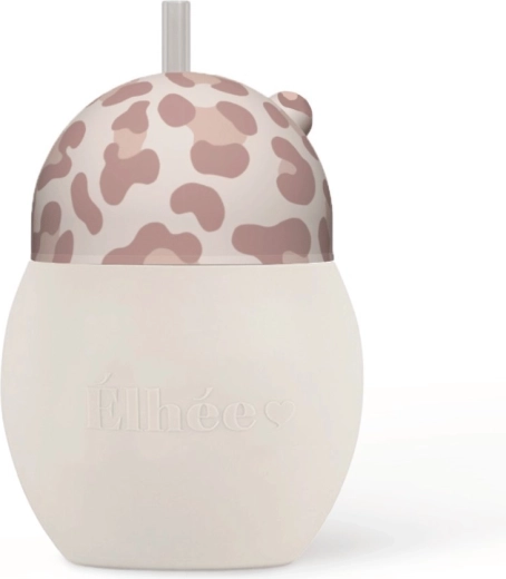 ÉLHÉE tazza didattica con cannuccia Coconut 240 ml Graouu Pink