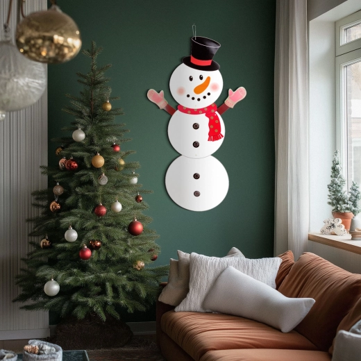 Decorazione natalizia in carta a forma di pupazzo di neve, 90 cm