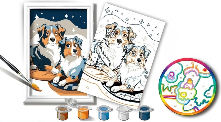 Pittura con i numeri: unicorno 13 cm