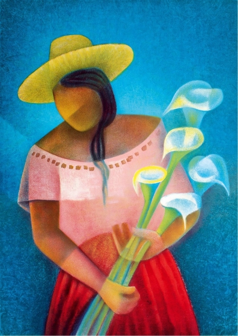 Puzzle donna con calle 1000 pezzi BLUEBIRD