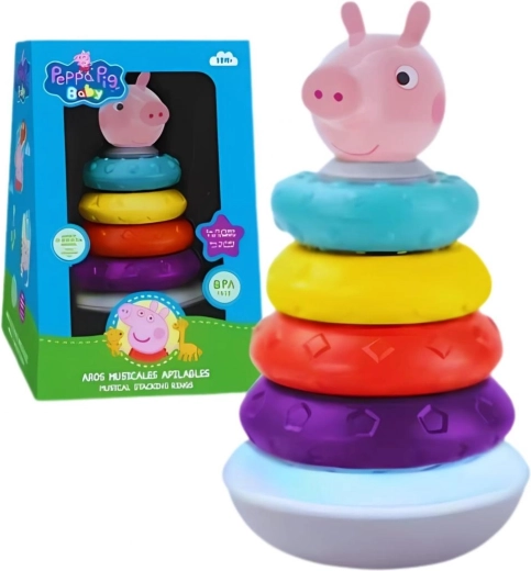 Gioco educativo a piramide con effetti sonori Peppa Pig