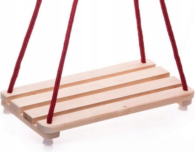 Altalena in legno con seduta naturale