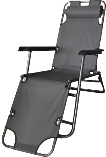 Lettino pieghevole Riviera Black MalTec