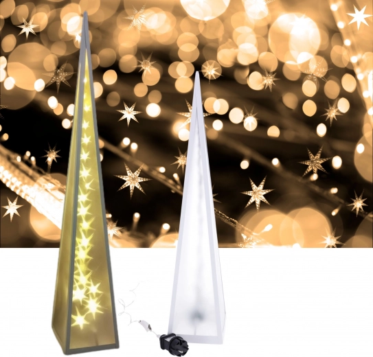 Piramide LED stelle rotanti 16*16*90cm