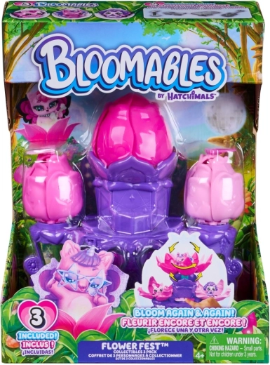 Hatchimals Bloomables set di gioco floreale – 3 personaggi e palcoscenico Flower Fest