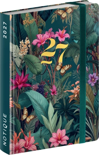 Notique agenda settimanale da borsetta giungla tropicale 2027 (9,8 × 14,5 cm)