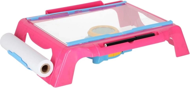 Tavolino da disegno per bambini con proiettore rosa