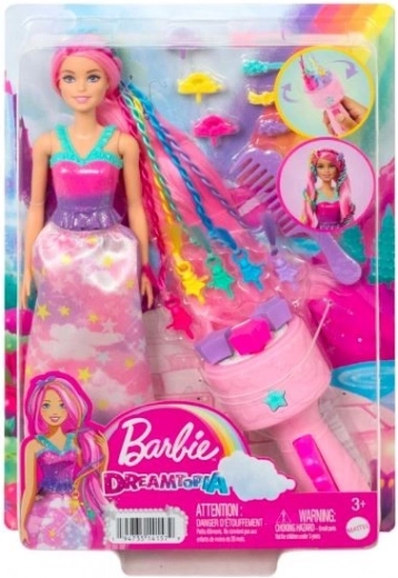Barbie principessa con strumento per arricciare le ciocche