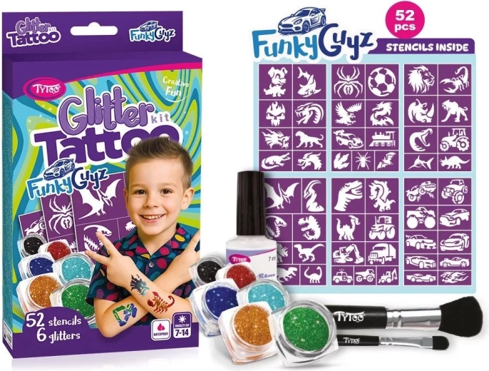 Set di tatuaggi glitter FunkyGuyz