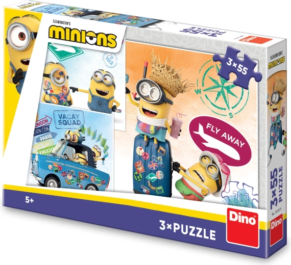 Puzzle Dino Minions 3×55 pezzi