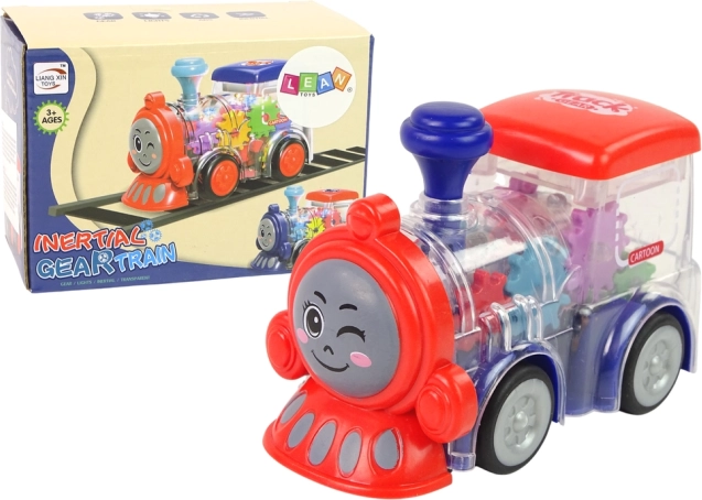 Locomotiva Allegra per Bambini Luci LED Azione a Frizione