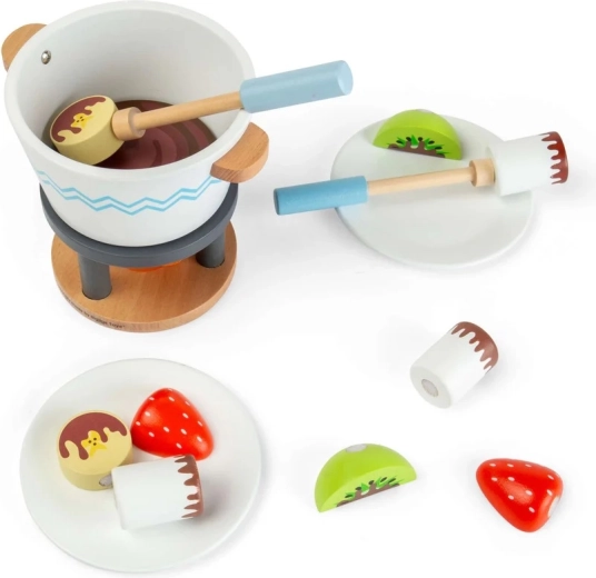 Set fonduta in legno con cioccolato Bigjigs Toys