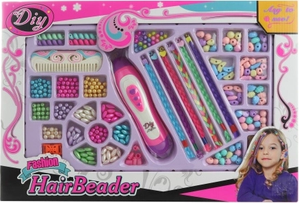 studio per capelli con intrecciatore elettrico e perline per bambini