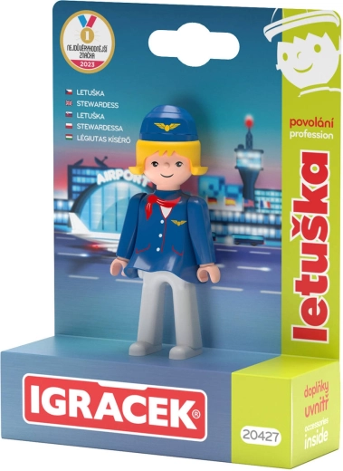 Efko Igráček hostess – figurina snodabile con valigetta