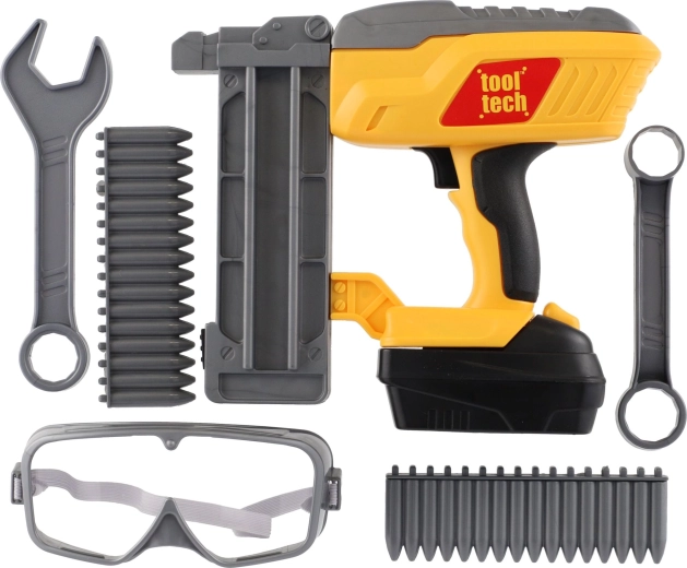 Pistola giocattolo chiodatrice con set di attrezzi a batteria