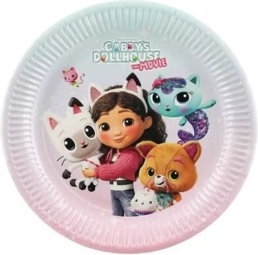 Piatti di carta La casa delle bambole di Gabby 23 cm (6 pz)