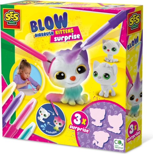 Pennarelli a soffio – set creativo 3 gattini