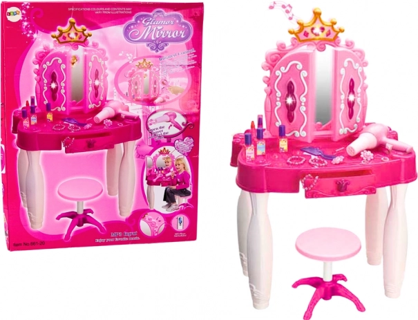 Toeletta per bambini con bacchetta magica e MP3, rosa