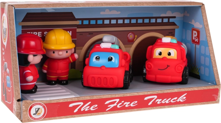 Set dei vigili del fuoco con veicoli per bambini