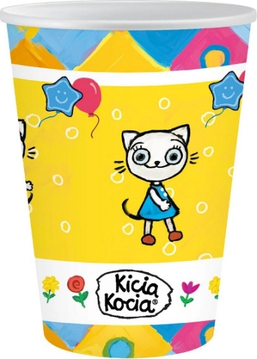 Bicchieri di carta Kicia Kocia 250 ml, 6 pz