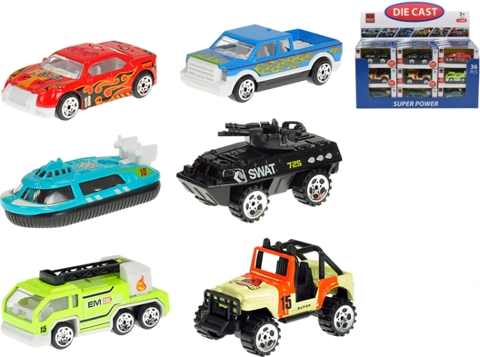 Macchinina in metallo 7 cm 1:64 a ruote libere