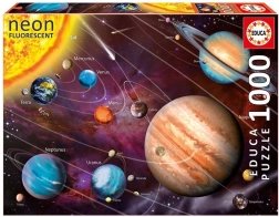 Puzzle 1000 pezzi Sistema solare neon