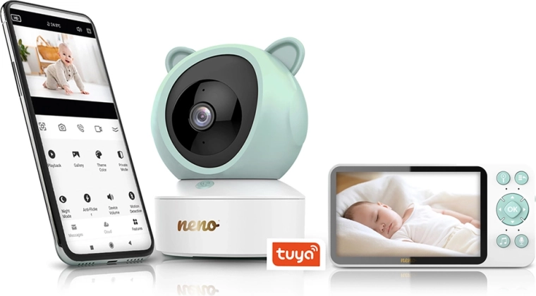 Baby monitor con videocamera Full HD orientabile e display da 5" NENO Ivo