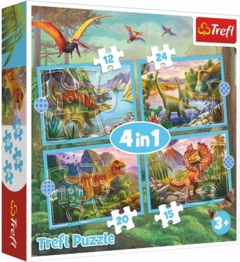 Puzzle Trefl 4 in 1 Dinosauri Eccezionali
