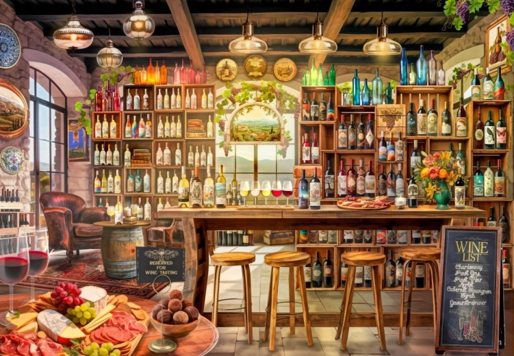 Puzzle Degustazione di vini 1000 pezzi BLUEBIRD