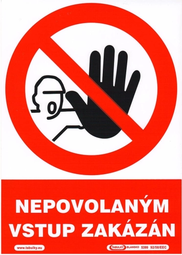 Tabella di sicurezza autoadesiva Vietato l’ingresso ai non autorizzati A5 (148 × 210 mm)