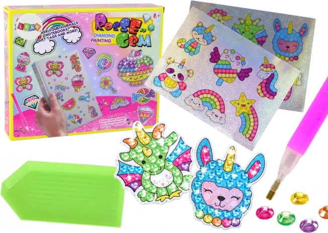 Set di adesivi diamantati – diversi motivi colorati