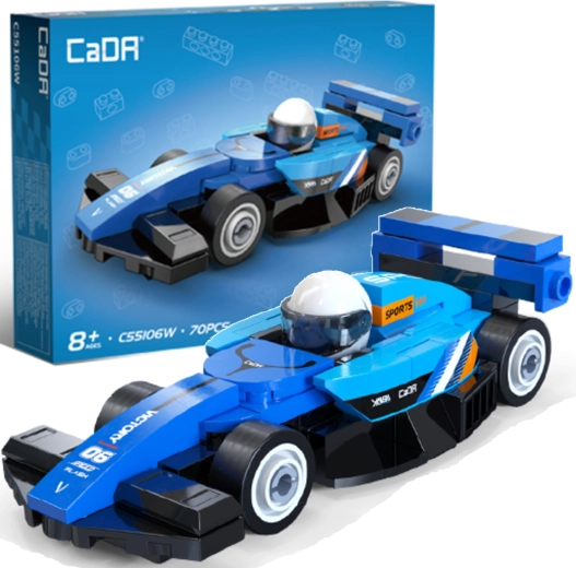 Set di costruzioni CaDA auto da corsa Circuit Racing Car blu (70 pezzi)