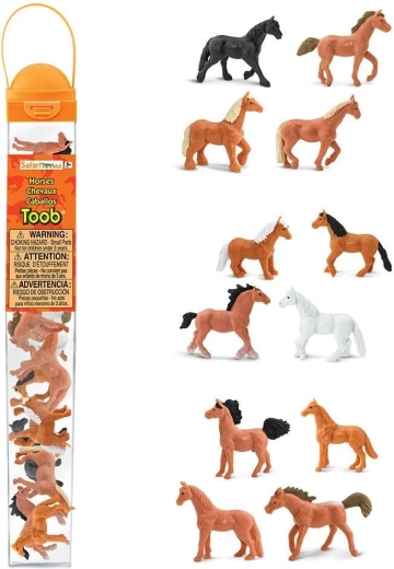 Safari Ltd. TOOBS tubo con statuine di cavalli (12 pz)
