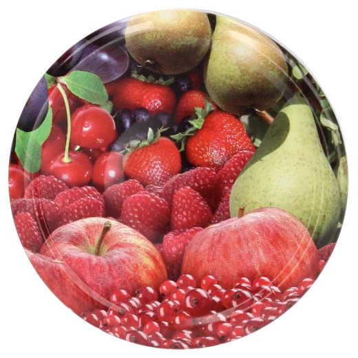 Coperchi per barattoli da conserva con motivo frutta 66 mm, 4 alette