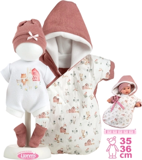 Llorens vestitini per bambola New Born 35–36 cm con accessori