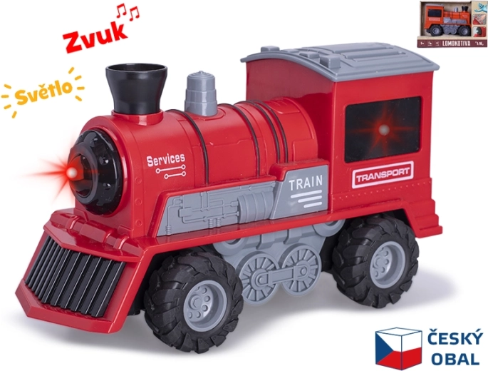 Locomotiva con luce e suono rossa 22,5 cm (1:16)