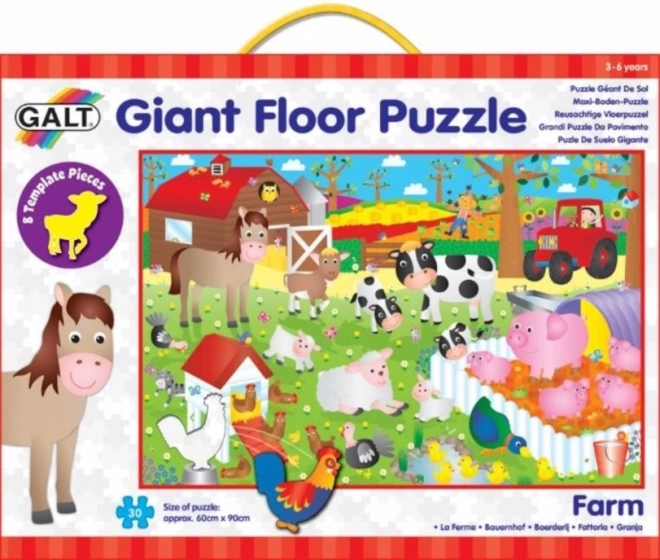 GALT puzzle da pavimento gigante fattoria 30 pezzi