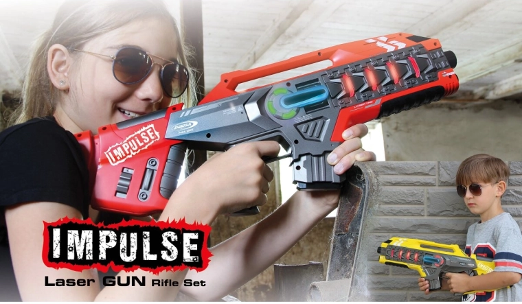 Set di fucili laser tag Impulse giallo/rosso