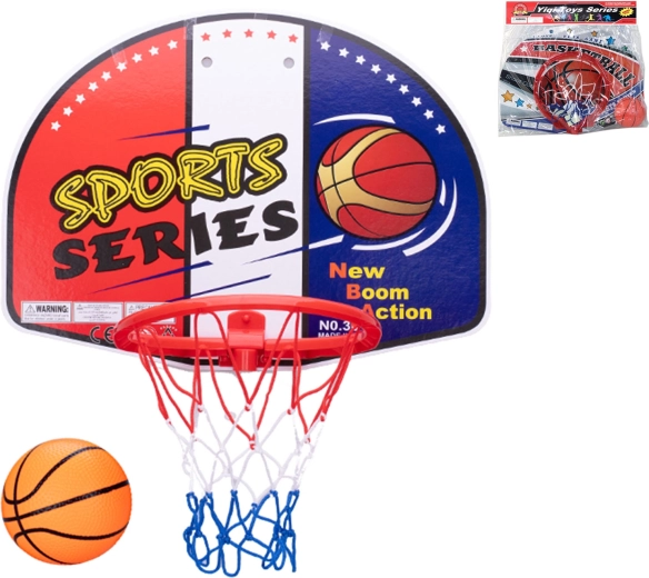 Canestro da basket per bambini con pallone 47,5 × 28 × 35,5 cm