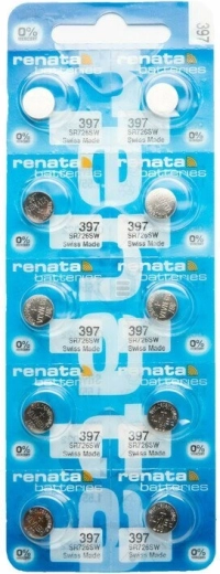 Batteria per orologi Renata 397 SR726SW 1,55 V