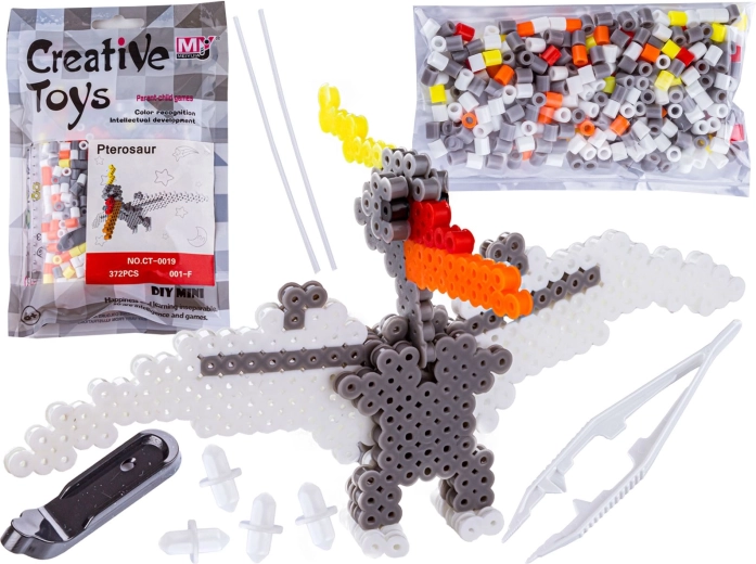 Perline termoadesive 3D pterodattilo (dinosauro) – set in sacchetto