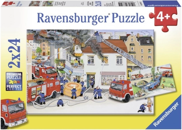 Puzzle Ravensburger Vigili del fuoco 2x24 pezzi