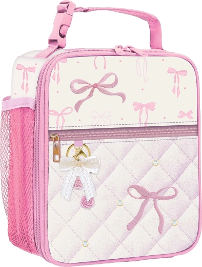 Borsa termica per il pranzo per bambini Fiocchi rosa - 1 pezzo