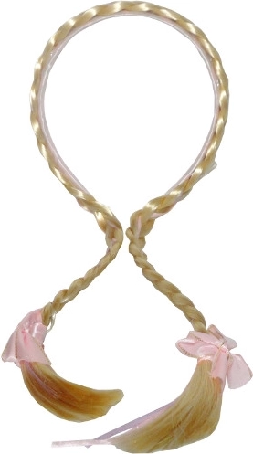 Cerchietto colorato con doppie trecce