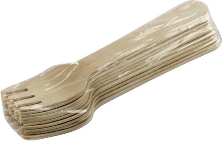Forchette monouso in legno 160 mm (10 pz)