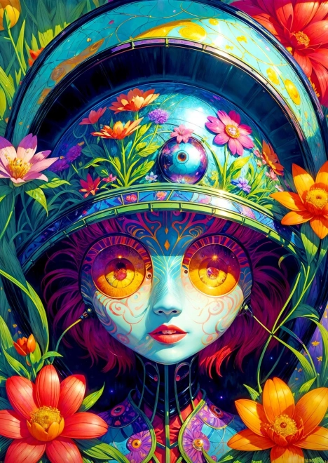 Enjoy puzzle Guerriera floreale 1000 pezzi