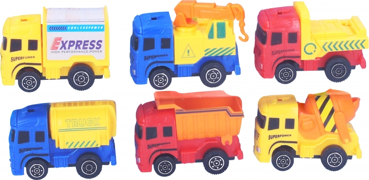 Set auto 6 macchinine con retrocarica 6 cm